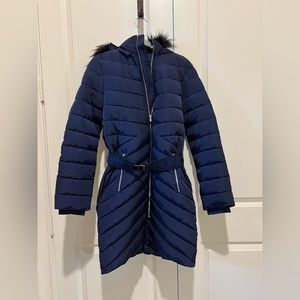 Express puffer coat  with removable fur hood